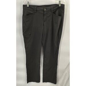 Eddie Bauer Women's Gray Dark Taupe Size 8 Nylon Blend‎ Roll-Up Pants
